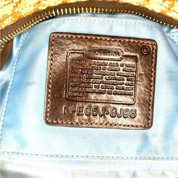 Vintage Y2K Coach Wool Houndstooth Demi Buckle Handbag Purse - Picture 9 of 11